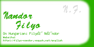 nandor filyo business card